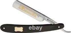 Dovo Black Straight Folding Shaving Razor Carbon Steel Blade 558130