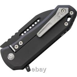 EOS Folding Knife 3 DLC Coated S35VN Steel Blade Titanium/Carbon Fiber Handle