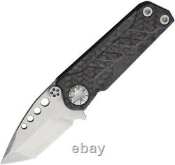 EOS Prawn Folder Folding Knife 2 Stainles Blade Carbon Fiber/Aluminum Handle