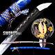 Elegant Blue Sharp Japanese Samurai Sword Katana Folded Steel Clay Tempered