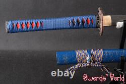 Engraved Dragon Blade Japanese Katana Sword Clay Tempered Folded Carbon Steel