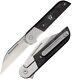 Finch Reciprocity Liner Folding Knife 3 154cm Steel Blade Carbon Fiber Handle