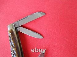 Fife Cut. Co. 4 Blade Congress Long Pull Stag Handles Knife