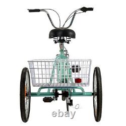 Foldable Adult Tricycle 20'' 7 Speed 3Wheel Folding Trike Bike withshipping Basket