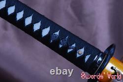 Folded 15 Times JP Katna Sword Clay Tempered 1095 Carbon Steel Iron Tsuba Sharp