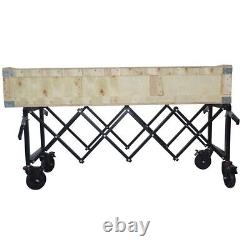 Folded Funeral Stretcher Truck Carbon Steel Church Truck 4 Wheels Length Adjust