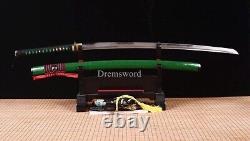 Folded Steel Clay Tempered Katana Japanese Samurai Real Sword Sharp Battle Ready