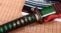 Folded Steel Clay Tempered Katana Japanese Samurai Real Sword Sharp Battle Ready