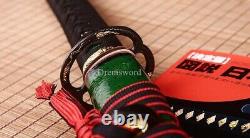 Folded Steel Clay Tempered Katana Japanese Samurai Real Sword Sharp Battle Ready