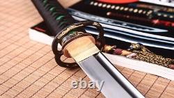 Folded Steel Clay Tempered Katana Japanese Samurai Real Sword Sharp Battle Ready