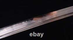 Folded Steel Clay Tempered Katana Japanese Samurai Real Sword Sharp Battle Ready