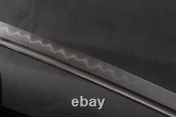 Folded Steel Japanese Katana Sword Clay Tempered High Carbon Steel Full Tang