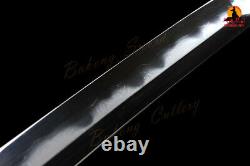 Folded and Clay-tempered Damascus Steel Samurai Sword Stingskin Saya
