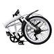 Folding Bikes For Adult Folding Bike For Adults 20 7 Speeds White, Bicycle Bike