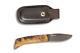 Folding Knife 4in Carbon Steel Black Oxide Smooth Finish Wooden Handle