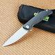 Folding Knife F3ns K110 Blade Titanium Carbon Fiber Handle Edc Camping Hunt New