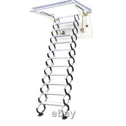 Folding Loft Ladder Stairs Carbon Steel 31.5x35.4in Black Loft Ladder Stair