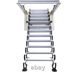 Folding Loft Ladder Stairs Carbon Steel 31.5x35.4in Black Loft Ladder Stair