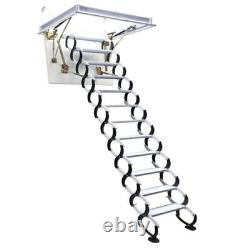 Folding Loft Ladder Stairs Carbon Steel 31.5x35.4in Black Loft Ladder Stair