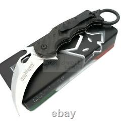 Fox Karambit Folding Knife 3 Stonewash N690 Steel Blade G10/Carbon Fiber Handle