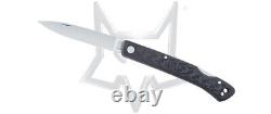 Fox Knives Knife Pocket Folder Carbon Fiber Black Gentleman's Folding Lock Back