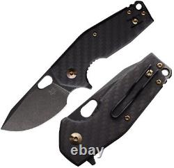 Fox Suru Liner Folding Knife 2.5 Bohler M390 Steel Blade Carbon Fiber Handle