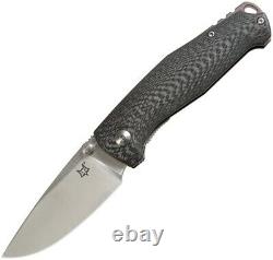 Fox TUR Liner Folding Knife 3 Elmax Steel Drop Point Blade Carbon Fiber Handle