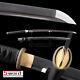 Full Black Japanese Samurai Practice Sword Small Tsuba Katana Folded Steel Sharp