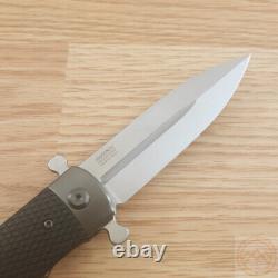 Ganzo Knives Samson Folding Knife 3.75 D2 Tool Steel Blade Black G10 Handle