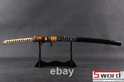Golden Japanese samurai sword katana 2048 layers Folded Steel Sharp Can cut tree