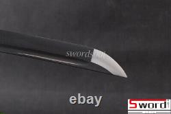 Green Scabbard Japanese Samurai Katana Sword Folded Steel Sharpened BO-HI Knife