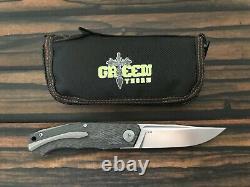 Green Thorn Folding Flipper knife Pero K110 blade Carbon fiber 3D handle New