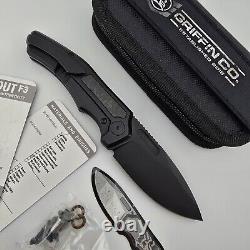 Griffin Co. Scout F3 Black DLC Titanium Marble Carbon Fiber 3? DLC M390 Blade