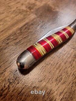 HAMMER BRAND Button Knife Made In USA Toothpick Carbon Steel Blade