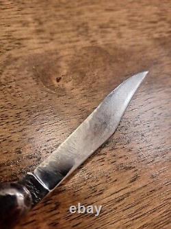 HAMMER BRAND Button Knife Made In USA Toothpick Carbon Steel Blade