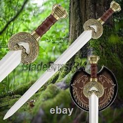 Hand Forged High Carbon Steel Viking Sword Sharp / Battle Ready Medieval Sword