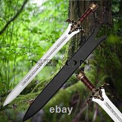 Hand Forged High Carbon Steel Viking Sword Sharp / Battle Ready Medieval Sword