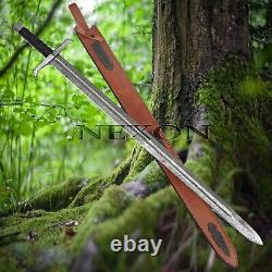 Hand Forged High Carbon Steel Viking Sword Sharp / Battle Ready Medieval Sword