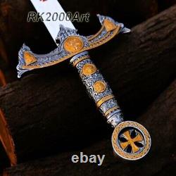 Hand Forged High Carbon Steel Viking Sword Sharp / Battle Ready Medieval Sword