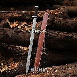 Hand Forged High Carbon Steel Viking Sword Sharp / Battle Ready Medieval Sword