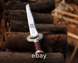 Hand Forged High Carbon Steel Viking Sword Sharp / Battle Ready Medieval Sword