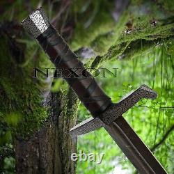 Hand Forged High Carbon Steel Viking Sword Sharp / Battle Ready Medieval Sword