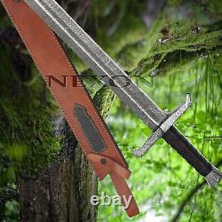 Hand Forged High Carbon Steel Viking Sword Sharp / Battle Ready Medieval Sword