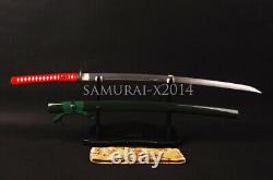 Handforged japanese unokubitsukuri katana sword folded carbon steel full tang