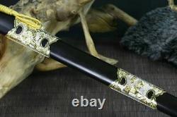 Handmade Chinese Kung Fu Sword Sharp 1060 Folded Carbon Steel Wushu Tai Chi Jian