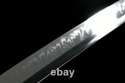 Handmade Clay Tempered Folded T10 Katana Japanese Samurai Sharp Sword Real Hamon