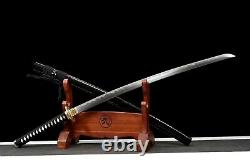 Handmade Folded T10 Katana Japanese Samurai Sharp Sword Real Hamon