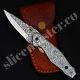 Handmade Fully Engraved Carbon Steel Folding Knife Pocket Knife Hunting Knife