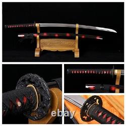 Handmade Japanese Samurai Katana Full Tang Sword Damascus Folded Steel Sharp