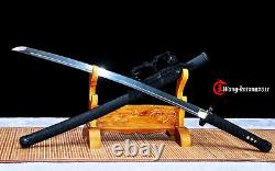 Handmade Sharp Japanese Samurai Katana Damascus Folded Steel Full Tang Sword